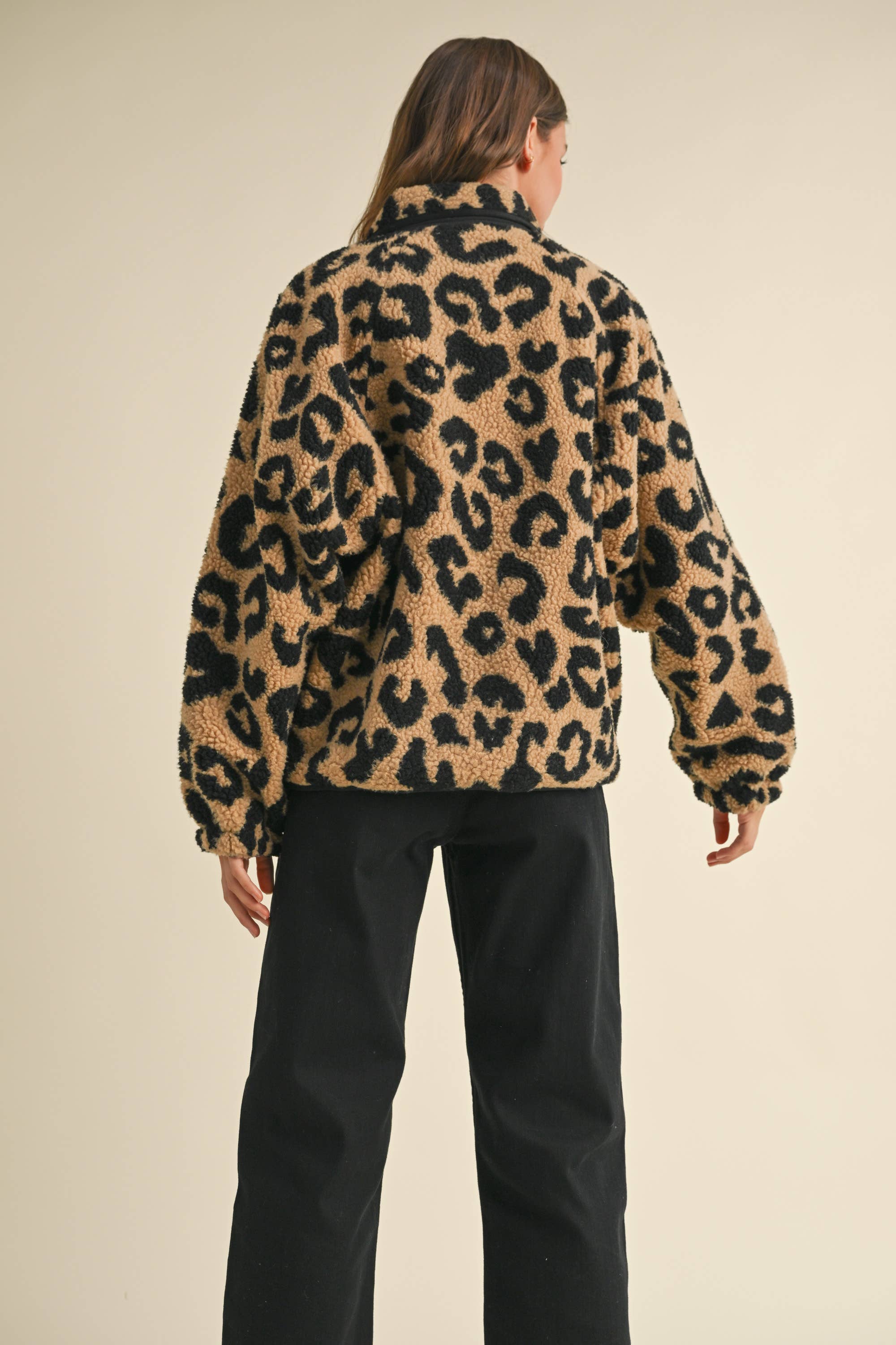MIOU MUSE - Leopard Sherpa Jacket | Lo Tide